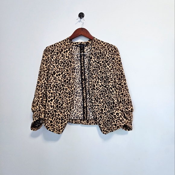 Belle Vere Cheetah Print Blazer - Size US XS - NWOT - Picture 3 of 7